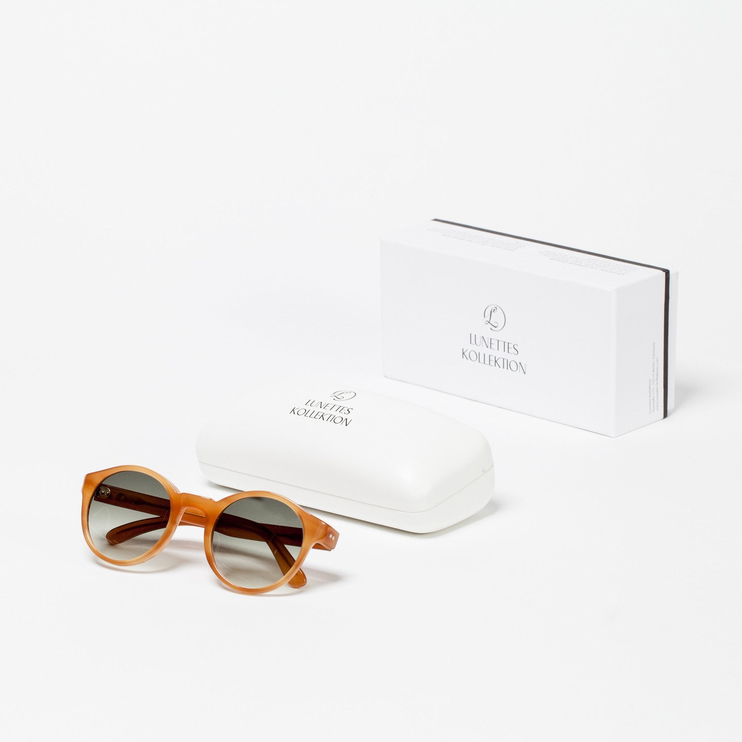Honey-Colored Sunglasses "VOYAGE VOYAGE" with Green Lenses